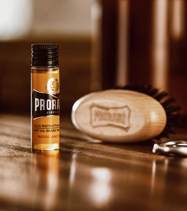 Proraso Hot Oil Beard Treatment in Wood & Spice Fragrance 4 x17ml