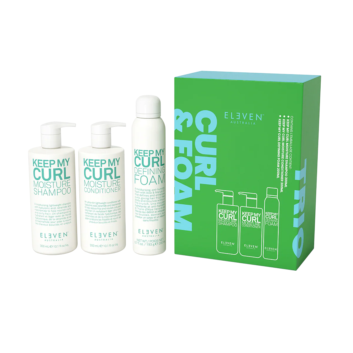 ELEVEN Australia Curl & Foam Trio Gjafasett