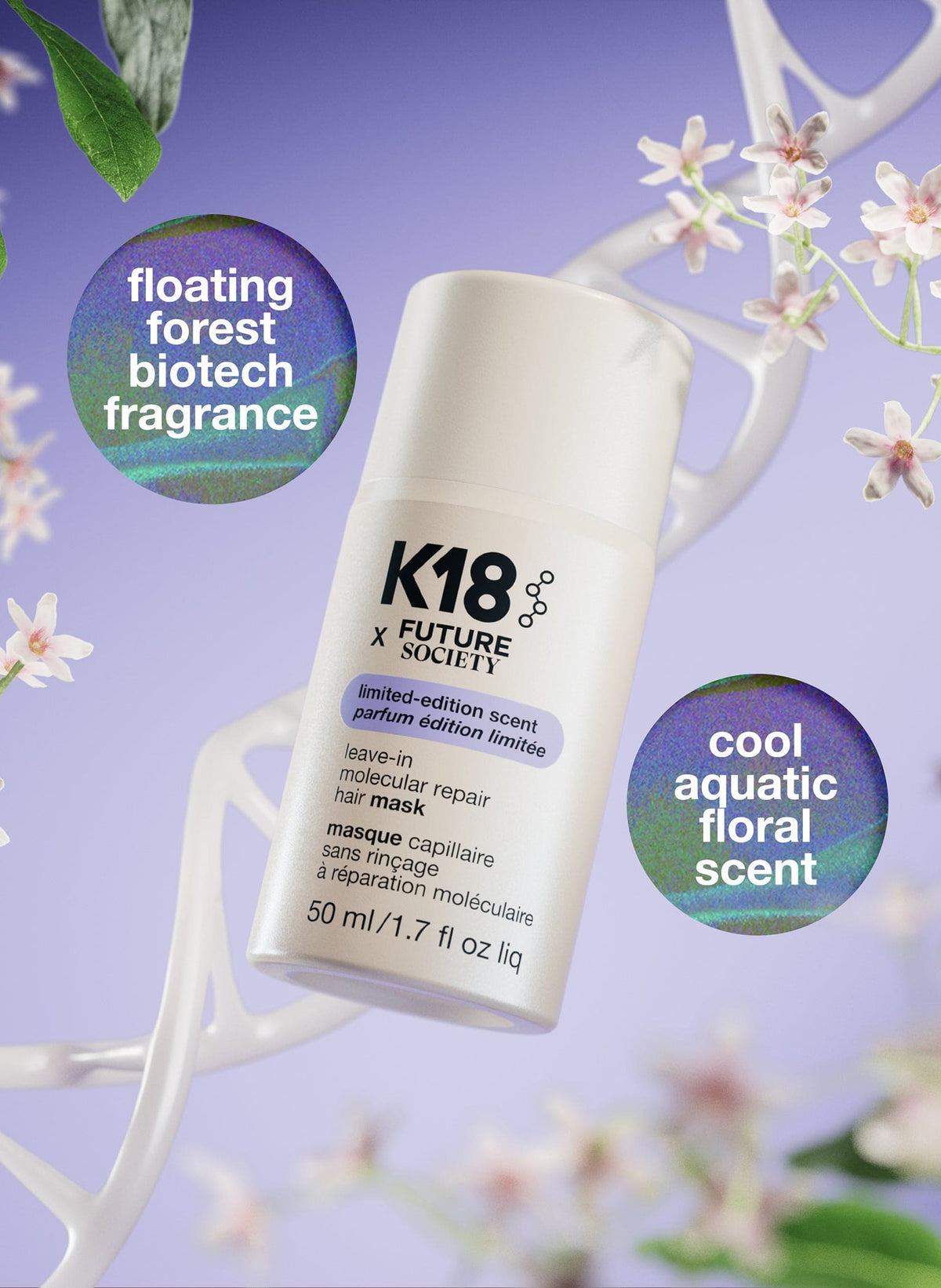 K18 x Future Society leave-in molecular hair mask