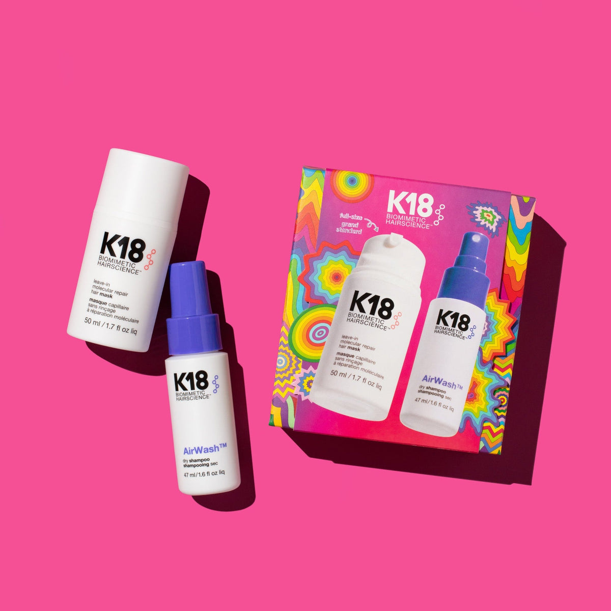 K18 Holiday Duo Leave-in Mask & AirWash 2026 Gjafasett