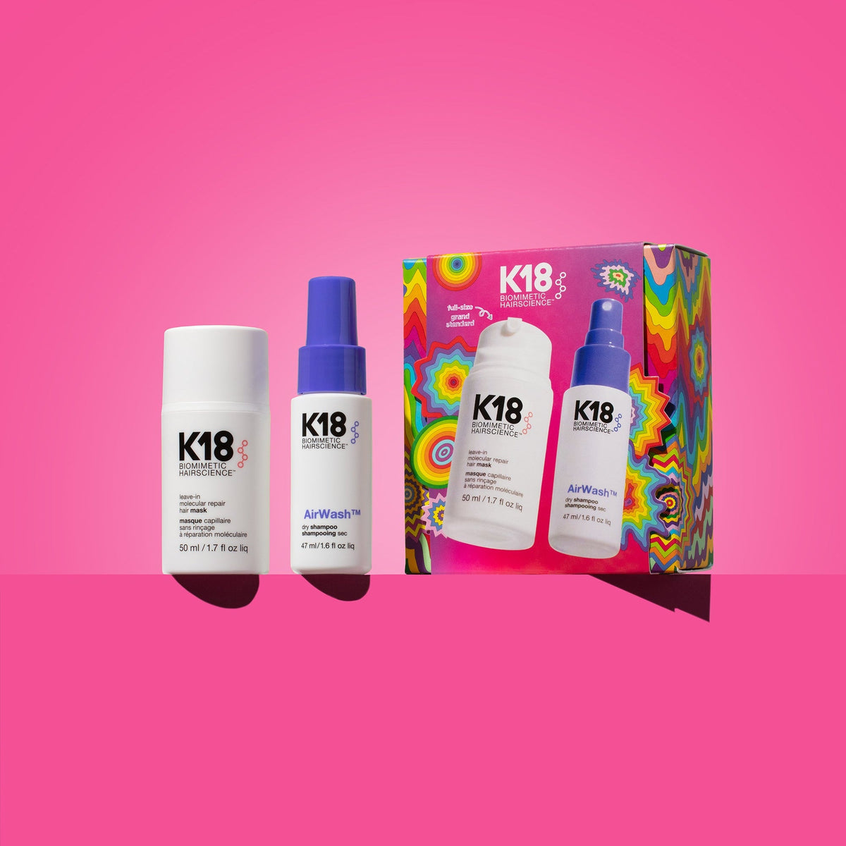 K18 Holiday Duo Leave-in Mask & AirWash 2026 Gjafasett