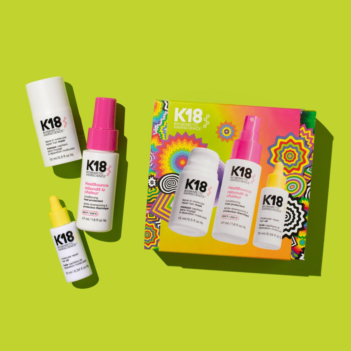 K18 Molecular Repair Travel Trio Gjafasett