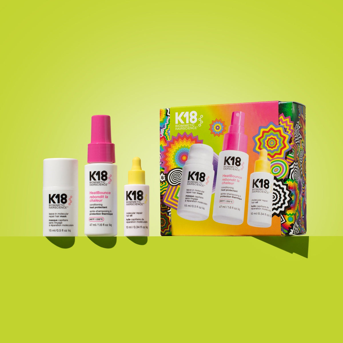 K18 Molecular Repair Travel Trio Gjafasett