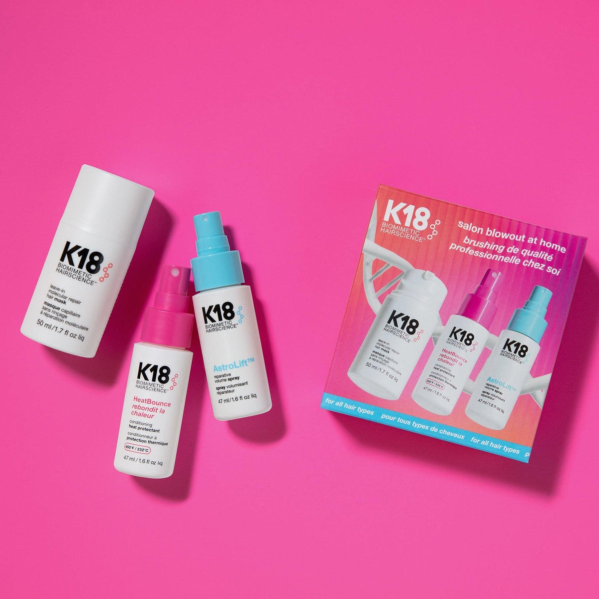 K18 Salon Blowout at Home Gjafasett