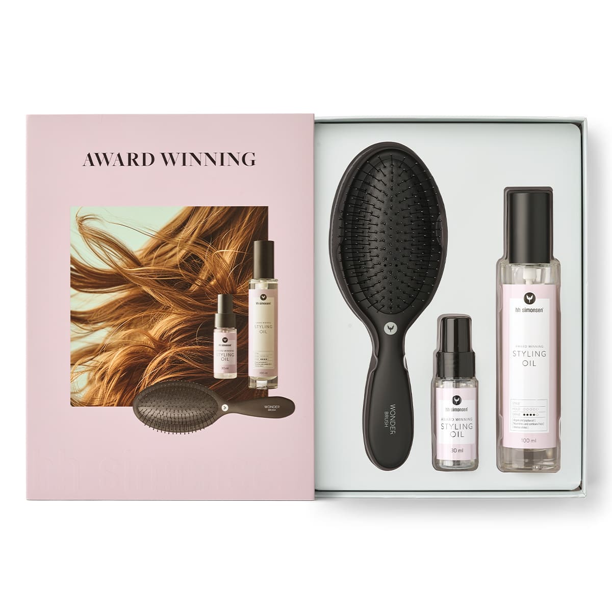 HH Simonsen Styling Oil + Wonder Brush Gjafasett