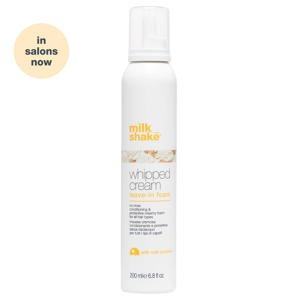 Milk shake whipped cream leave-in foam