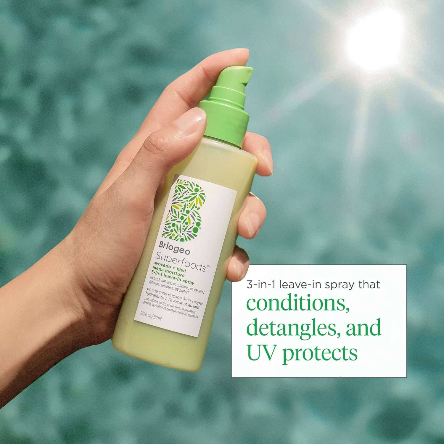Briogeo Superfoods Avocado + Kiwi Mega Moisture 3 in 1 Leave In Spray